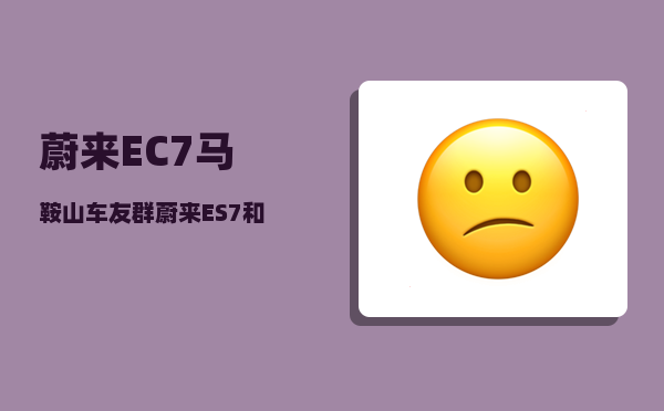 蔚来EC7马鞍山车友群_蔚来ES7和EC7怎么选-图1