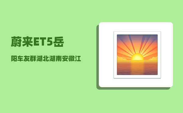 蔚来ET5岳阳车友群_湖北湖南安徽江西四大省份-图1