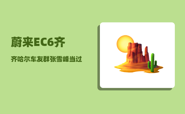 蔚来EC6齐齐哈尔车友群_张雪峰当过电视导购吗-图1
