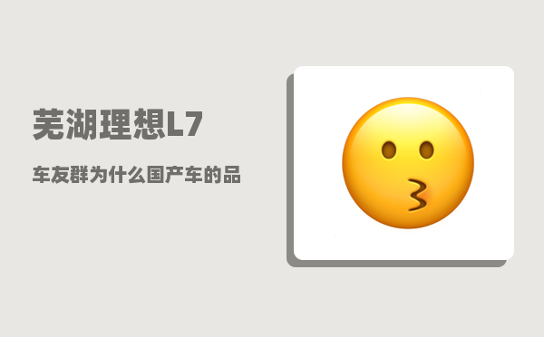 芜湖理想L7车友群_为什么国产车的品牌名字总让人有种土里土气的感觉-图1