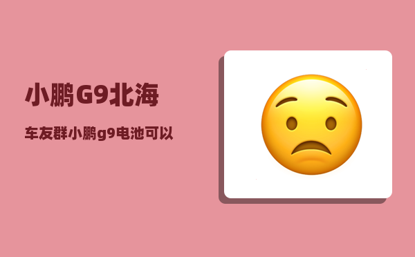 小鹏G9北海车友群_小鹏g9电池可以使用几年-图1