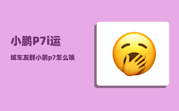 小鹏P7i运城车友群_小鹏p7怎么唤醒语音-图1