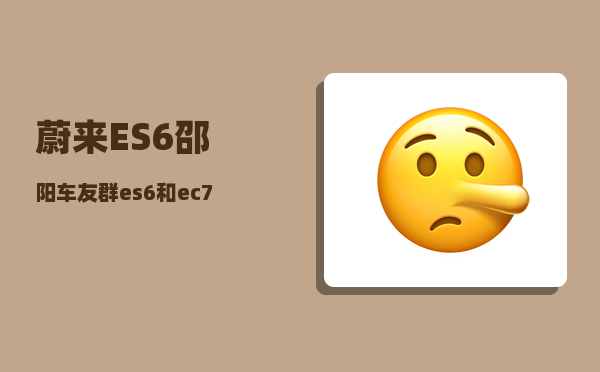 蔚来ES6邵阳车友群_es6和ec7有什么区别-图1