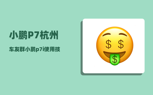 小鹏P7杭州车友群_小鹏p7i使用技巧-图1