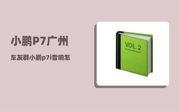 小鹏P7广州车友群_小鹏p7i音响怎么调-图1