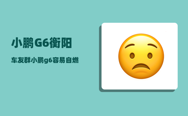 小鹏G6衡阳车友群_小鹏g6容易自燃吗-图1