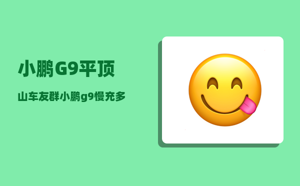 小鹏G9平顶山车友群_小鹏g9慢充多久充满-图1