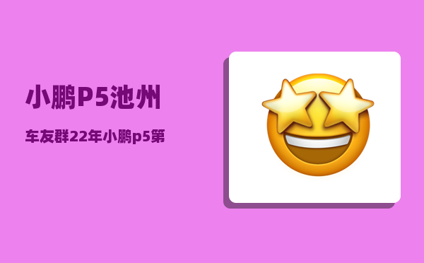小鹏P5池州车友群_22年小鹏p5第一年保费多少-图1