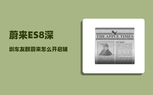蔚来ES8深圳车友群_蔚来怎么开启辅助驾驶-图1