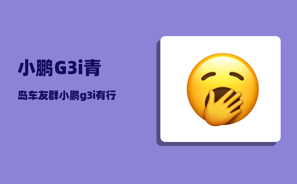 小鹏G3i青岛车友群_小鹏g3i有行程记录吗-图1