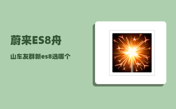 蔚来ES8舟山车友群_新es8选哪个版本好-图1