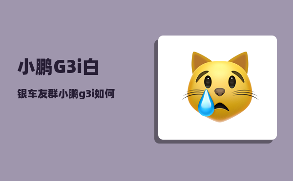 小鹏G3i白银车友群_小鹏g3i如何手机控制-图1