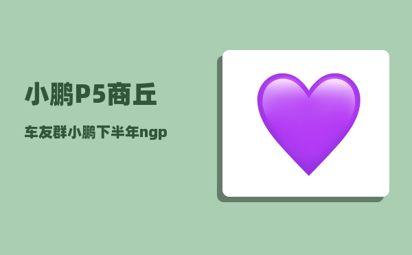 小鹏P5商丘车友群_小鹏下半年ngp覆盖哪些城市-图1