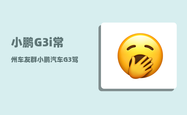 小鹏G3i常州车友群_小鹏汽车G3驾驶体验如何-图1