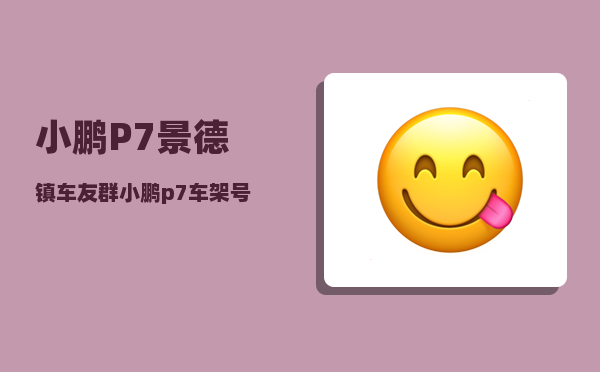 小鹏P7景德镇车友群_小鹏p7为啥叫佩奇-图1