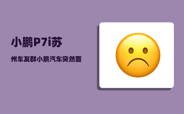 小鹏P7i苏州车友群_小鹏汽车突然面临死亡的危机-图1