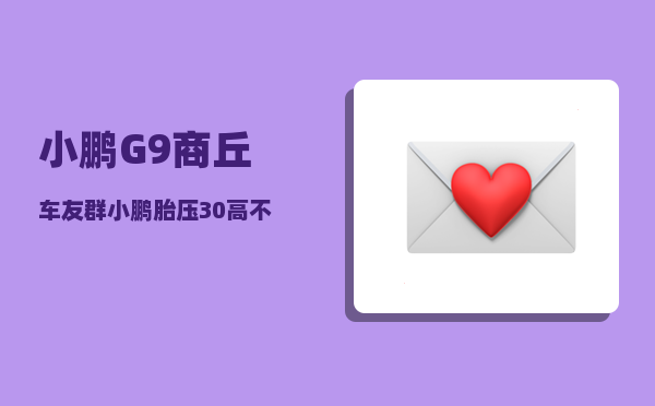 小鹏G9商丘车友群_小鹏胎压30高不高-图1