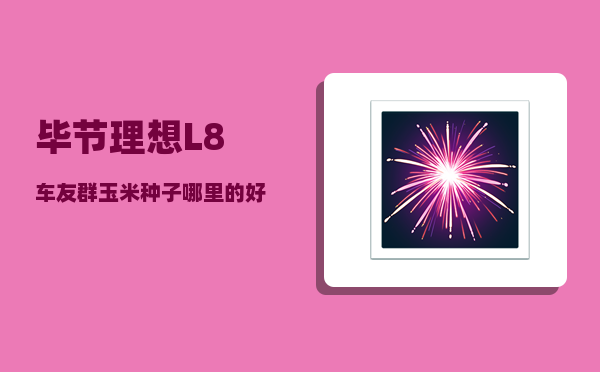 毕节理想L8车友群_玉米种子哪里的好-图1