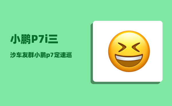 小鹏P7i三沙车友群_小鹏p7定速巡航详细使用方法-图1