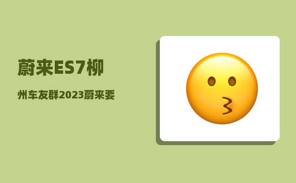 蔚来ES7柳州车友群_2023蔚来要发布的三款车型-图1