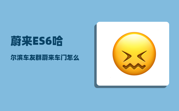 蔚来ES6哈尔滨车友群_蔚来车门怎么开-图1