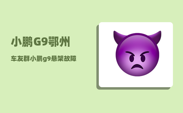 小鹏G9鄂州车友群_小鹏g9悬架故障怎么办-图1
