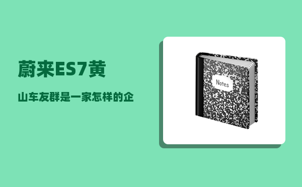 蔚来ES7黄山车友群_是一家怎样的企业-图1