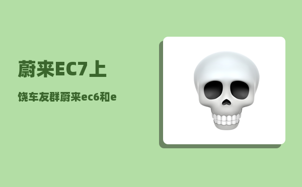 蔚来EC7上饶车友群_蔚来ec6和ec7区别-图1
