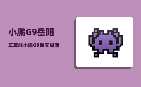 小鹏G9岳阳车友群_小鹏G9保养周期及费用-图1