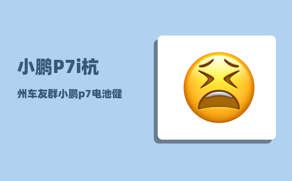 小鹏P7i杭州车友群_小鹏p7电池健康度怎么查-图1
