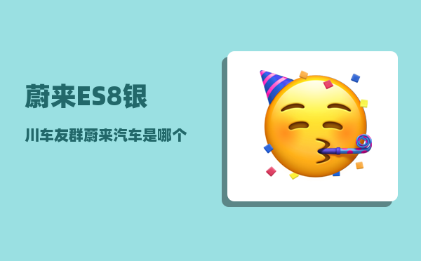 蔚来ES8银川车友群_蔚来汽车是哪个国家的-图1