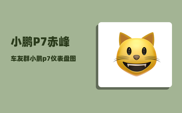 小鹏P7赤峰车友群_小鹏p7仪表盘图标介绍-图1