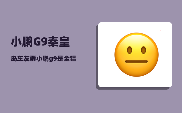 小鹏G9秦皇岛车友群_小鹏g9是全铝车身吗-图1