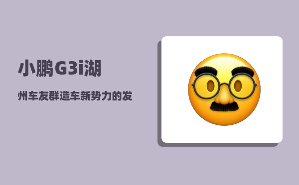 小鹏G3i湖州车友群_造车新势力的发展前景怎么样-图1