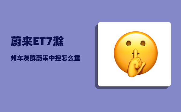 蔚来ET7滁州车友群_蔚来中控怎么重启-图1