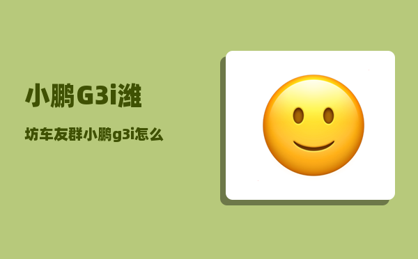 小鹏G3i潍坊车友群_小鹏g3i怎么充电-图1