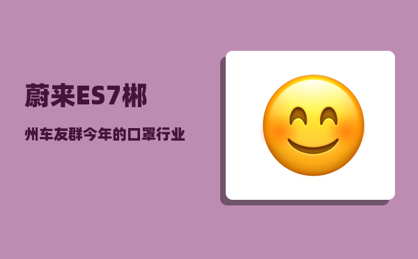 蔚来ES7郴州车友群_今年的口罩行业能兴旺到几月-图1