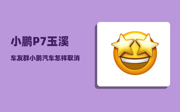 小鹏P7玉溪车友群_小鹏汽车怎样取消定位-图1