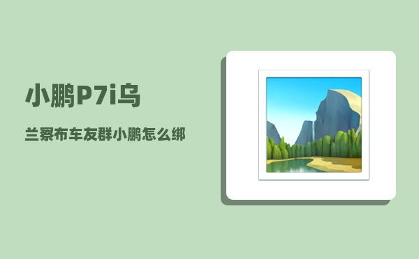 小鹏P7i乌兰察布车友群_小鹏怎么绑定多个车主-图1