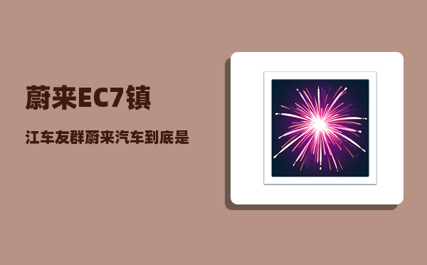 蔚来EC7镇江车友群_蔚来汽车到底是一家什么样的公司-图1