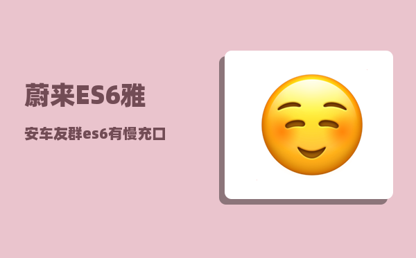 蔚来ES6雅安车友群_es6有慢充口吗-图1