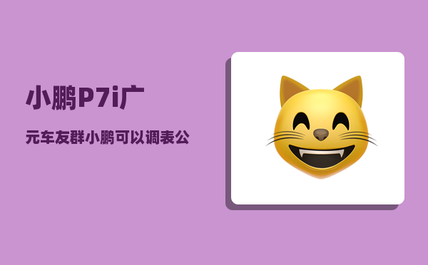 小鹏P7i广元车友群_小鹏可以调表公里数吗-图1