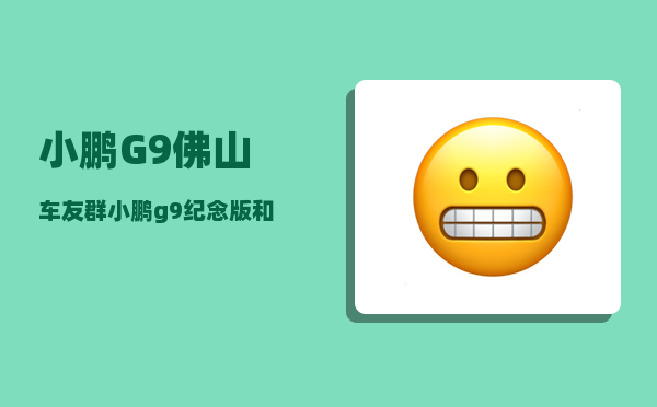 小鹏G9佛山车友群_小鹏g9纪念版和性能版的区别-图1