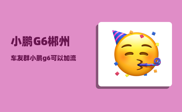 小鹏G6郴州车友群_小鹏g6可以加流媒体后视镜吗-图1