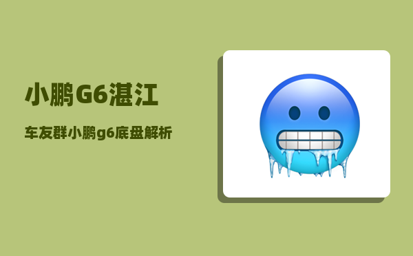 小鹏G6湛江车友群_小鹏g6底盘解析-图1