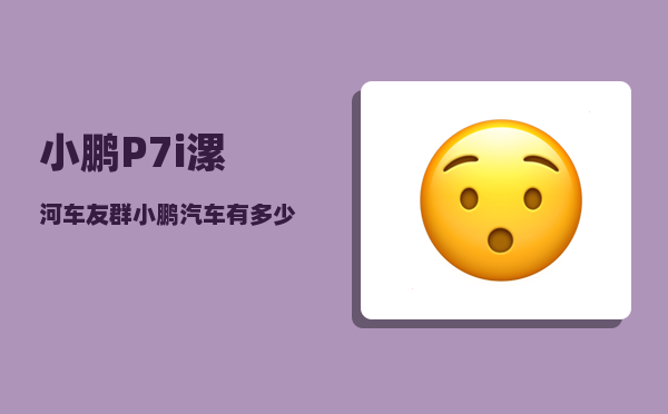 小鹏P7i漯河车友群_小鹏汽车有多少款-图1