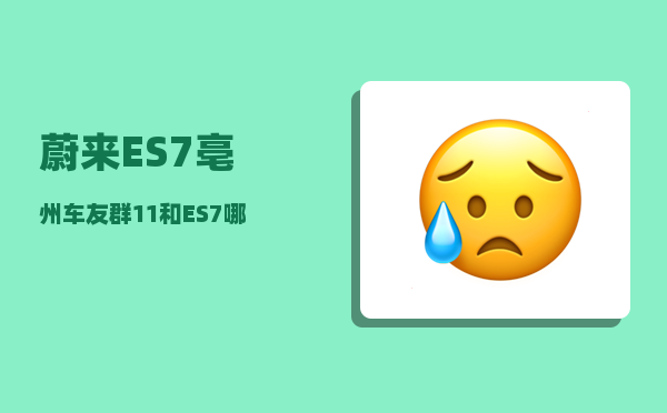 蔚来ES7亳州车友群_11和ES7哪个配置好-图1