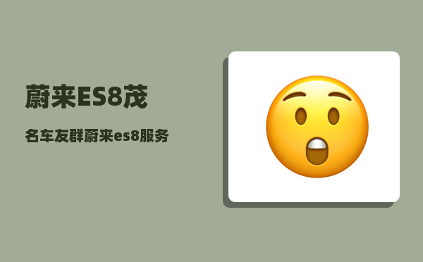 蔚来ES8茂名车友群_蔚来es8服务无忧值得吗-图1