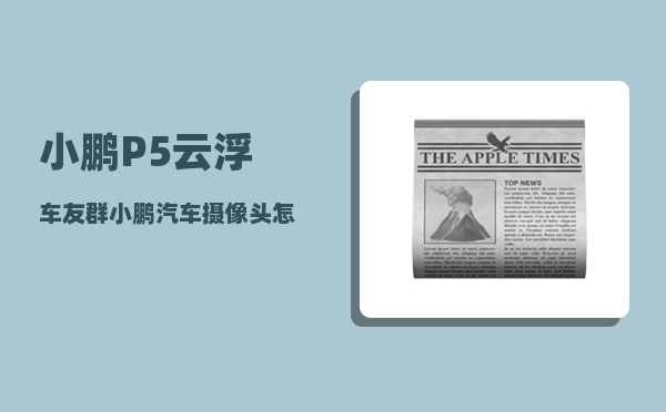 小鹏P5云浮车友群_小鹏汽车摄像头怎么用-图1