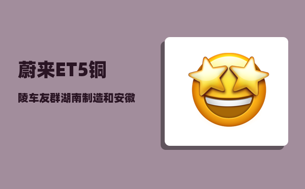 蔚来ET5铜陵车友群_湖南制造和安徽制造相比-图1